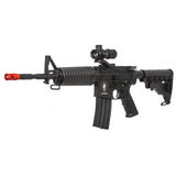 EF KMP Basic Full Metal AEG Rifle Airsoft Gun - Material: Metal Muzzle Velocity: 370-390 FPS Effective Range: 180-200 ft. Accuracy RPS: 13-14 Magazine Capacity: 350 Rounds Color: Black Full Metal Upper & Lower Receiver Polymer Furniture Adjustable Stock Metal Outer Barrel Wired to the Front