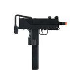 MAC11 AEG     Metal Gearbox     Semi & Full Auto     Battery & Charger included     Mock silencer included     Retractable stock     Adjustable hop-up     FPS 300-330     100-120 ft. distance accuracy