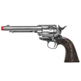 Elite Force Smoke Wagon Co2 Revolver -       Solid Metal Construction     Metal Barrel     C02 Powered     Holds 6 Shots     Comes with 6 Stainless Steel Shells     Rotating Cylinder     Modernized Safety in Front of Trigger Guard     Single Action     Spring Loaded Shell Extractor     FPS: 300-330     Comes with 30 day Manufacturer's Warranty