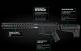 Krytac War Sport Licensed LVOA-S M4 Carbine Airsoft AEG Rifle (Model: Combat Grey / 400 FPS)