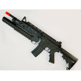 A.T. CUSTOM D-BOY M4 W/GRENADE LAUNCHER - This D-BOY M4 S-system is one very powerful long shooting rifle with the fps around the 400 mark, this gun will shoot up to 200 feet.