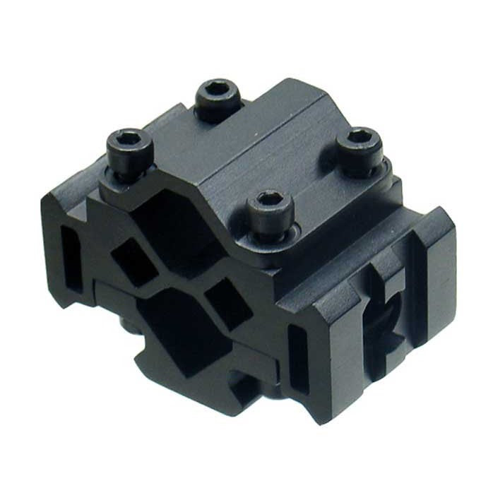 2 slots Tri-rail barrel mount with Laser Clamp