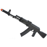 CM031 AK-74 Full Stock Firing Modes: Semi, Full Auto, & Safety Muzzle Velocity: 370-400 FPS 12-13 RPS Magazine: 600-round high capacity Gearbox: Ver. III Full metal Full Metal Barrel Assembly Metal Upper Receiver Polymer Furniture Hop-up: 1 Piece Adjustable