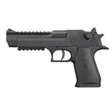 Desert Eagle .177 -       Velocity (FPS): 425     Caliber: 0.177 (4.5mm)     Ammo Type: Pellets     FPS w/Lead Pellet: 425     Barrel Length: 5.7     Total Length (inches): 10.8     Capacity: 8     Barrel Type: Rifled     Front Sight Type: Blade - Fixed     Rear Sight Type: Open - Adjustable for Windage     Optic Compatible: Yes - Integrated Top Rail     Action: Semi Auto     Safety Type: Manual     Power: CO2     Trigger Action: Double - Single