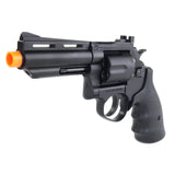 HFC GREEN GAS 4' Black Revolver - •HFC •4' Barrel •Black-Finished Body •ABS Resin and Zinc Metal Components •Green Gas Powered •Non-Blowback •6 Round Capacity •Weight 2 lbs