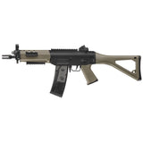 SG-552 Commando DE -  Metal Gear box. Spring M100. Motor Turbo 2000 (middle pin). Silent Piston head of 7 holes. Plastic rails. Bushing steel. External Canyon Metallic. Internal gun metal. 