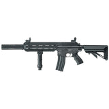 ICS CXP-16 Airsoft AEG ICS-238 (Long Version, Black) - Semi & Fully Auto, ICS CXP Series, Full Metal Receiver, CNC Aluminum 320mm CXP16 Tactical RIS Handguard, Nylon Fiber 6 Position Retractable Crane Stock, Non Slip texture Pistol Grip