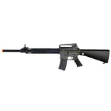 JG M16 UFC - -Electric Automatic -Firing Modes: Semi-automatic and Full-automatic -Muzzle Velocity: 390-410 FPS -Magazine: 300-round high capacity (gear wind-up) -Gearbox: Full metal -Barrel: Full metal -Hop-up: Adjustable