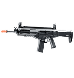 Beretta ARX160 -       FPS: 350-360     RPS: 13-14     Polymer Exterior     20 MM Metal Picatinny Rail     Side-Folding Stock     Electronic Trigger     Quick Spring Change Ability     Battery Located In Stock     Battery & Charger Included     Effective Range 170-180 ft. Accuracy     Functional Bolt Lock     Adjustable Hop-up System     Flip-up Front Rear Sight     High Cap Mag, Holds 360 Rds.     Ambidextrous Selector     Ambidextrous Mag Release