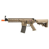EF M4 CQB -       Split Gearbox Design By Ares     Micro-Switch Trigger     High Strength Polymer Body     Full/Semi Auto     Flip-up Front Sight     Collapsible Crane Stock     Adjustable Hop-Up     Full Metal Quad-Rail     Metal Gears and Gearbox     300-rd Drop-Free Hi-cap Mag
