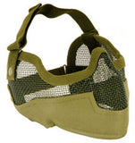 Tactical Metal Mesh Half Mask with Ear Protection