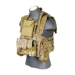 Lancer Tactical Modular Chest Rig and Large Hydration Pouch MULTI CAM