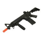 Lancer Tactical M4 RIS - 370-380 fps (w/0.2 g BB) / Range 150-200 feet, 300 Rounds, Reinforced Polymer Construction Metal Gearbox Ver. II Detachable Carry Handle Collapsible Crane Stock Rail Covers Included Full Quad Rail System
