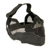 Tactical Metal Mesh Half Mask with Ear Protection