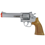 UHC 934S 6-inch Revolver Spring Gun (Silver) •Uses shells w/bbs loaded into them •works just like a real revolver. •With hopup, made by UHC
