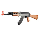 Cyma Plastic Gearbox AK47 - Full, semi, and safe capable.  -Exact replica.  -Electric gearbox that can do 220 fps (.12g) without any upgrades.  -Simulated wood finish.