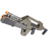 Alien Pulse Rifle Airsoft AEG - Heavy Weight, Solid Construction. Aggressive look and feel Custom Thompson 190 round hi-cap magazine included and hidden away