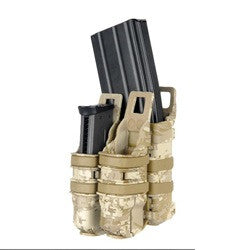 Quick Single Rifle/Double Pistol Pouch - Desert Digital