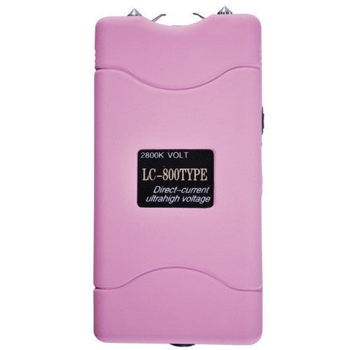 STUN GUN RECHARGABLE 4.5" 2800K WITH LIGHT - Pink or Green