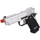 WE 1911 Baby Hi-Capa 3.8 Silver - Gas Blowback Full Metal 24 Round Mag Muzzle Velocity 330FPS Manufactured by WE